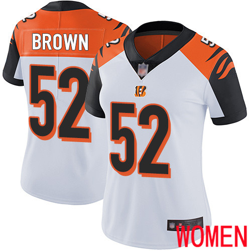 Cincinnati Bengals Limited White Women Preston Brown Road Jersey NFL Footballl #52 Vapor Untouchable